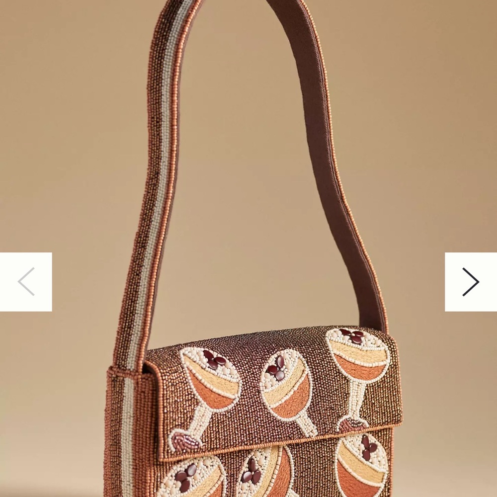 Beaded Cocktail Glass Handbag